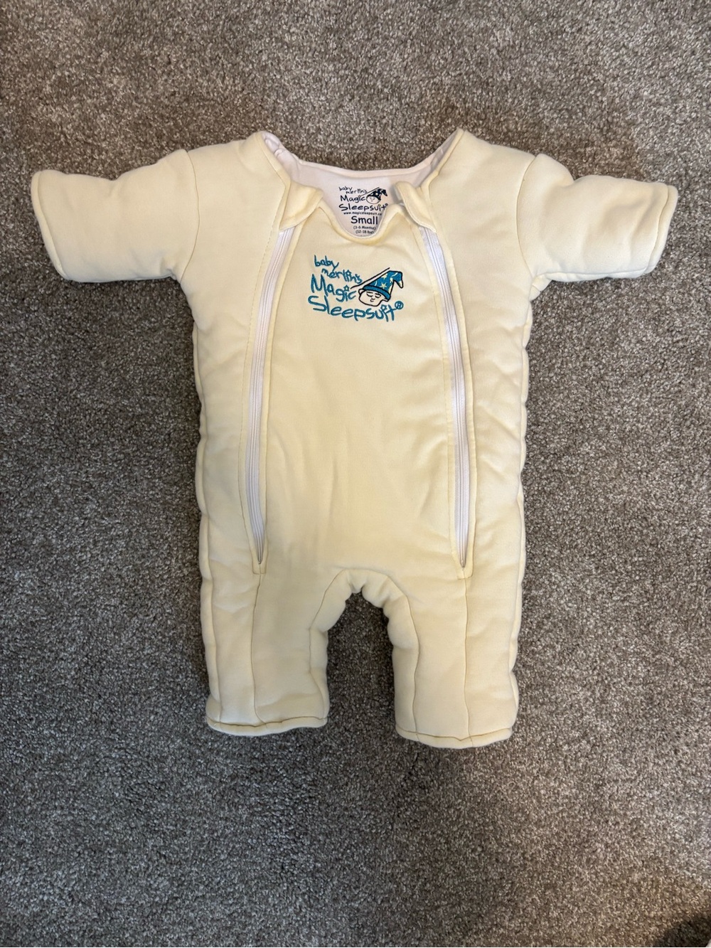 Baby Magic Sleepsuit in Pale Yellow - Small